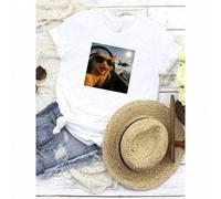 Shein women t-shirt print Cat Selfie Jet Airplane Funny Cat Gifts for Men Women T-Shirt Women Top Graphic Tees Print Round Neck Short Sleeve Versatile Slig