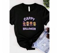 Shein women t-shirt print Cute Capybara Ghost Costume Halloween Pumpkin Capybara Lover T-Shirt Stylish women designer clothes Stretched streetwear Casual Br