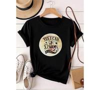 Shein women t-shirt print Drive a stick, Bat, Witch, Broom, Cute Halloween shirt, Costume shirt, Yes I can, Gift, Witch on a broom, Full moon, Witchy fun, V