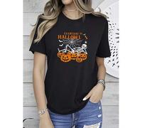 Shein women t-shirt print Every Day is Halloween Shirt, Halloween T-shirt, Funny Halloween Tee, Women Halloween Shirt, Halloween Gift, Halloween Skeleton Pu