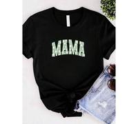 Shein women t-shirt print Floral Mama Shirt, Daisy Mom Tee, Trendy Mom Tshirt, Women's Flower Mama Shirt, Spring Pregnancy Reveal Gift for New Mom Summer Ve