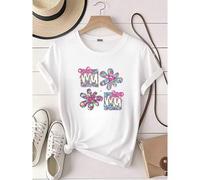 Shein women t-shirt print Floral Mama Sweatshirt, Mom Shirt for Mother's Day Gift, Momma Tshirt, Mothers Day Gift for Her, New Mom Gift Est, Cute Mommy Shir