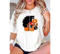 Shein women t-shirt print Focused Black Girl Melanin Sweatshirt, African American Art Shirt, Black Girl Magic Women's Sweatshirt, Black History Month Sweate