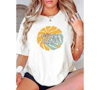 Shein women t-shirt print ® Fourth Grade Teacher Shirt, Groovy 4th Grade Teacher Shirt, 4th Grade Daisy Teacher Shirt, Elementary Teacher,Back To School Str