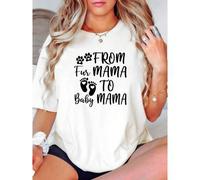Shein women t-shirt print From Fur Mama To Pregnancy Sweatshirt, Pregnant Shirt, Baby Announcement Shirt ,Pregnancy Reveal ,New Mom Shirt, Mother's Day Gif