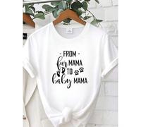 Shein women t-shirt print From Fur Mama To Shirt, Pregnancy Shirt, Baby Announcement, New Mom Gifts, Gift for Expecting Mom, To Hu Mama, Pregnancy Reveal S