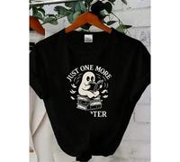 Shein women t-shirt print Ghost Reading T-Shirt, Book Lover Tee, One More Chapter Shirt, Spooky Season Gift, Halloween T Shirt, Cute Ghost Shirt, Librarian
