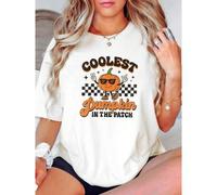 Shein women t-shirt print Groovy Coolest Pumpkin In The Patch Halloween For Boys T-Shirt Unisex Summer Soft Casual designer clothes graphic Slightly Stylis