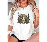 Shein women t-shirt print Halloween Escape the Ordinary Camping Shirt, Spooky Camping Shirt, Halloween Camping Crew Tee, Spooky Season Shirt, Halloween Camp