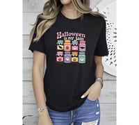 Shein women t-shirt print Halloween is my Jam Halloween Shirt, my Jam Halloween Shirt, Summer Halloween T-Shirt, Happy Halloween Vibes Tee, Holiday Hallowee