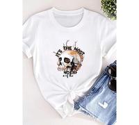 Shein women t-shirt print Halloween Shirt, It's The Most Wonderful Time Of The Year Skeleton T-Shirt, Halloween T-Shirt, Vintage Halloween T-Shirt, Hallowee