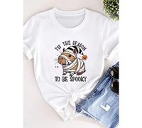 Shein women t-shirt print Halloween Shirt, Tis The Season To Be Spooky, Capybara Mummy, Trick Or Treat, Premium Unisex Soft Tee, 2x, 3x, 4x, Plus Size Avail