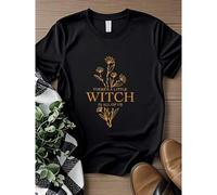 Shein women t-shirt print Halloween Witch Sweatshirt,There Is A Little Witch In All Of Us Sweatshirt,Magical Witchy Wo Quote Sweatshirt,Witchcraft Vibes Swe