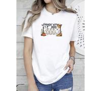 Shein women t-shirt print Hangin With My Boos Shirt, Funny Ghost Friends Halloween Shirt, Retro Ghost Shirt, Cute Halloween Shirt, Fall Tee women Breathable