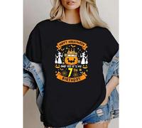 Shein women t-shirt print Happy Halloween Yes It's My 7th Birthday Pumpkin T-Shirt graphic Slightly fashion female Summer Breathable T-Shirt For Women Casua