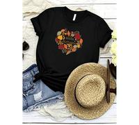 Shein women t-shirt print Hello Autumn PNG, Fall Shirt Design Download with Leaves & Warm Colors, Cozy Season Digital File for DIY Crafts, Apparel Stret