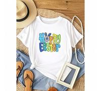 Shein women t-shirt print Hoppy Easter Sweatshirt, Cute Hoppy Bunny Ear Easter Shirt, Easter Gift, Happy Easter Hoodie, Cute Bunny Sweater, Hoppy Easter Hoo