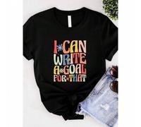 Shein women t-shirt print I Can Write a Goal for That Shirt, SPED Teacher Comfort Shirt, Special Education Teacher Gift, IEP Team Shirt, Back to School Slig