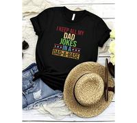 Shein women t-shirt print I Keep All My Dad Jokes In A Dad-a-Base Shirt, New Dad Shirt, Dad Shirt, Daddy Shirt, Father's Day Shirt, Best Dad Shirt, Gift for