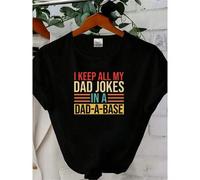 Shein women t-shirt print I Keep All My Dad Jokes In A Dad-a-base Shirt,New Dad Shirt,Dad Shirt,Daddy Shirt,Father's Day Shirt,Best Dad shirt,Gift for Dad B