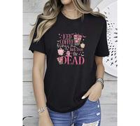Shein women t-shirt print Iced Coffe Brings Me Back From The Dead, Halloween Ice Coffee Sweatshirt, Halloween Funny Tshirt, Halloween Women Gift, Gift For H