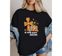 Shein women t-shirt print In Every Season I Will Praise Him Sweatshirt, Beautiful Fall Shirt, Autumn Apparel, Fall Crewneck, Christian Faith, Halloween Swea