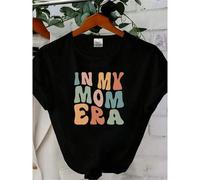Shein women t-shirt print In My Mom Era Shirt, Cool Mom T-Shirt, Retro Mom Shirt, Gift for Mom, Mother's Day Gift, New Mom Shirt, Mom To Be Gift, Pregnancy