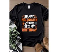 Shein women t-shirt print It's My Birthday Pumpkin Happy Halloween Birthday Women Men T-Shirt Soft Comfortable Stretched Stylish Summer Casual streetwear de