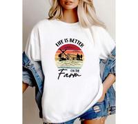 Shein women t-shirt print Life is Better On The Farm Shirt, Funny Farming Shirt, Farm Life Shirt, Farmer Shirt, Farmer Sweatshirt, Farm Lover Gift, Cute Far