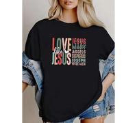 Shein women t-shirt print Love Like Jesus Shirt, Christmas Jesus Shirt, Christian Shirt, Religious Gifts, Bible Verse Shirt, Motivational Christian Shirt, F