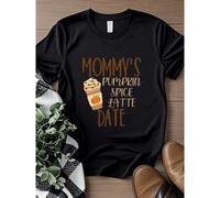 Shein women t-shirt print Mommy's Pumpkin Spice Latte Date Baby, Halloween Baby Bodysuit, Funny Fall Bodysuit, First Halloween Gift, Cute Thanksgiving Shirt