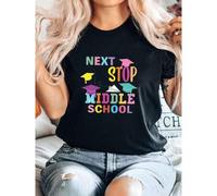 Shein women t-shirt print Next Stop Middle School Shirt, Fifth Grade Graduation T-Shirt, Summer Break T-Shirt, 5th Graduate Shirt, Next Stop Middle School T