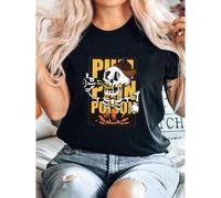 Shein women t-shirt print Pumpkin Poison T-Shirt, Spooky Halloween Graphic Tee with Creepy Pumpkin Design for Fall Fashion, Parties & Trick-or-Treat Sty