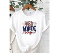 Shein women t-shirt print Red White and Boujee, Retro Groovy 4th of July Shirt, Patriotic Rainbow Shirt, Happy 4th of July Shirt, Independence Day, Memorial
