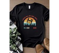 Shein women t-shirt print Retro Funny I Keep All My Dad Jokes In A Dad-a-base Dad Daddy Father's Day Best Dad New Dad Graphic TShirt for Men graphic fashion
