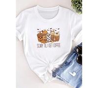 Shein women t-shirt print Scary Till I Get Coffee Sweatshirt, Funny Halloween Sweat, Spooky Coffee Lover Sweatshirt, Halloween Sweat, Coffee Gift, Cozy Fall