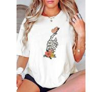 Shein women t-shirt print Set Yourself Free Shirt, Skeleton Hand Shirt, Mental health Shirt, Therapy Shirt, Therapist Shirt, Motivational Shirt, Self Love C