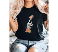 Shein women t-shirt print Set Yourself Free Shirt, Skeleton Hand Shirt, Mental health Shirt, Therapy Shirt, Therapist Shirt, Motivational Shirt, Self Love C