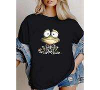 Shein women t-shirt print Spooky Cute Frog Halloween T-Shirt, Pumpkin Frog Costume Tees , Cute Halloween Frog Tee, Funny Spooky Season T-Shirt for Frog Love