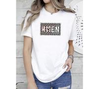 Shein women t-shirt print summer Amen T-shirt, Trust in The Lord Shirt, Retro Christian Shirt, Religious Shirt, Bible Verse Shirts, Jesus Shirt, Faith Shirt