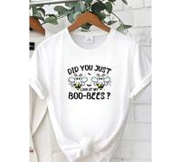 Shein women t-shirt print summer Funny Halloween, Did You Just Look At My Boo-Bees T-Shirt Top For Everyday Wear graphic fashion Slightly designer clothes w