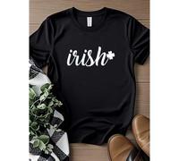 Shein women t-shirt print summer Irish Shirt, St. Patrick's Day Shirt, St. Patrick's Day T-Shirt for Women, St. Patrick's Shirt for Men, Luck of the Irish,