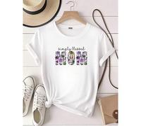 Shein women t-shirt print summer Simply Mom Shirt, Simply Mom T-Shirt, Cute Flowers Mom Shirt, Mother's Day Shirt Gifts, Funny Mother Tee, Religious Mom T