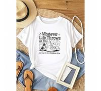 Shein women t-shirt print summer Whatever Life Throws At You Funny Duck Sweatshirt, Funny Duck Snarky Shirt, Funny Adult T Shirt, Sarcastic Sayings Shirt, A