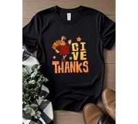 Shein women t-shirt print Thanksgiving Turkey Graphic Tee, Give Thanks Fall LongSleeve, Festive Holiday Sweatshirt, Gift For Her, Fall Holiday Shirt for Wom