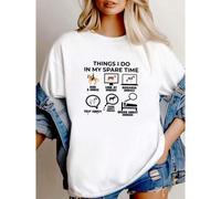Shein women t-shirt print Things I Do In My Spare Time Sweatshirt, Horse Farm Sweatshirt, Cowboy Hoodie, Horse Riding Sweater, Horse Lover Gift, Jockey Swea