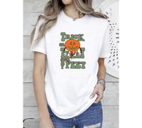 Shein women t-shirt print Trick or Treat,Trick or Treat Shirt,Funny Halloween T-Shirt,Toddler Halloween Shirt,Halloween Shirt,Girls HalloweenShirt,Halloween