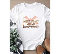 Shein women t-shirt print Tricks Treat & Tantrums Toddler Shirt,Toddler Halloween Shirt,Halloween Shirt,Cute Halloween Tee,Halloween Shirt,Funny Hallow