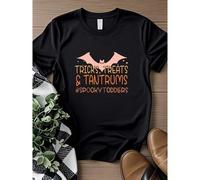 Shein women t-shirt print Tricks Treat & Tantrums Toddler Shirt,Toddler Halloween Shirt,Halloween Shirt,Cute Halloween Tee,Halloween Shirt,Funny Hallow