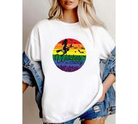 Shein women t-shirt print Witches Be Crazy T-Shirt, Witchy Vibes Shirt, Halloween Witch Tee, Halloween LGBT Tee, LGBT Witch Shirt, Cute Rainbow Tee, Witch S